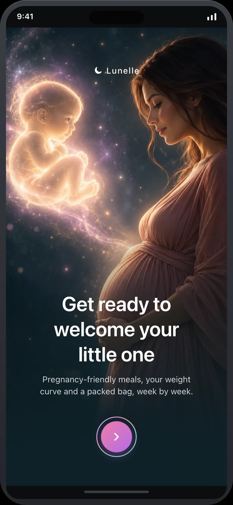 Lunelle (AI Maternal Nutrition & Prenatal Care Log) — Welcome