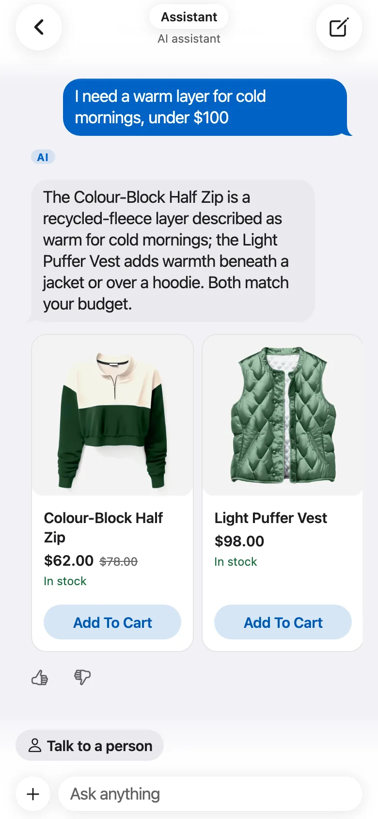 FluxNative Commerce — Finds the right product