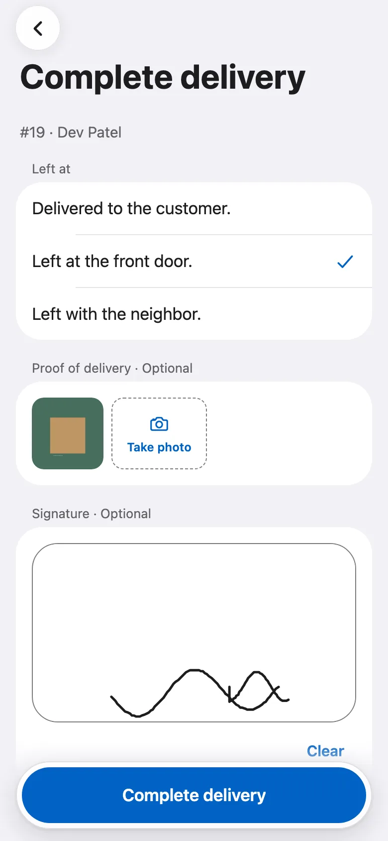 FluxNative Commerce — Proof: photos and a signature