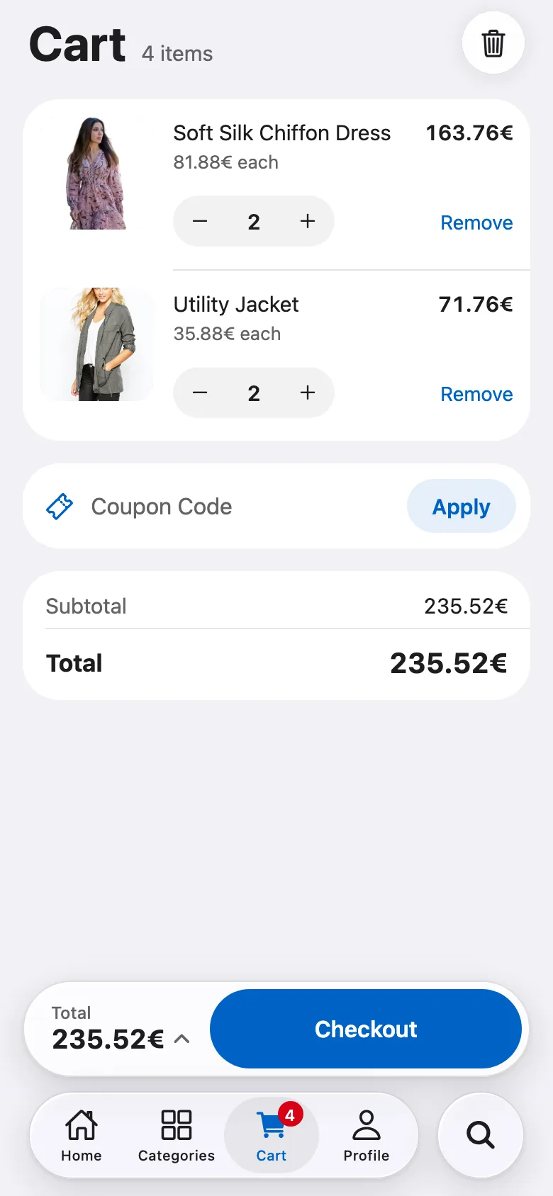 FluxNative Commerce — Shoppers pick a currency