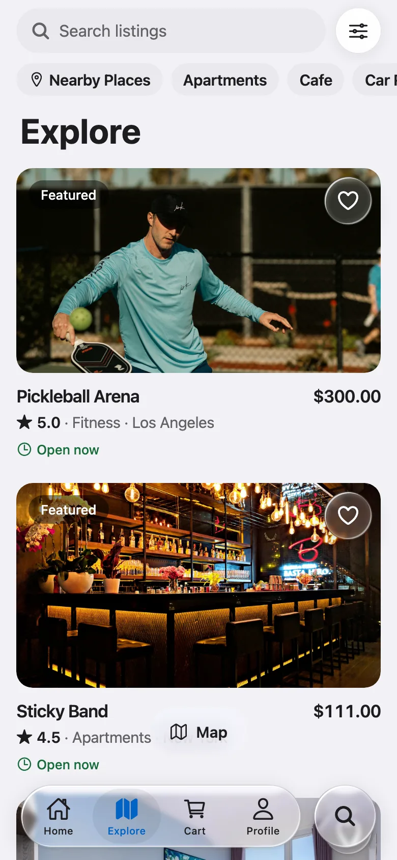 FluxNative Commerce — Explore with filters, or on a map