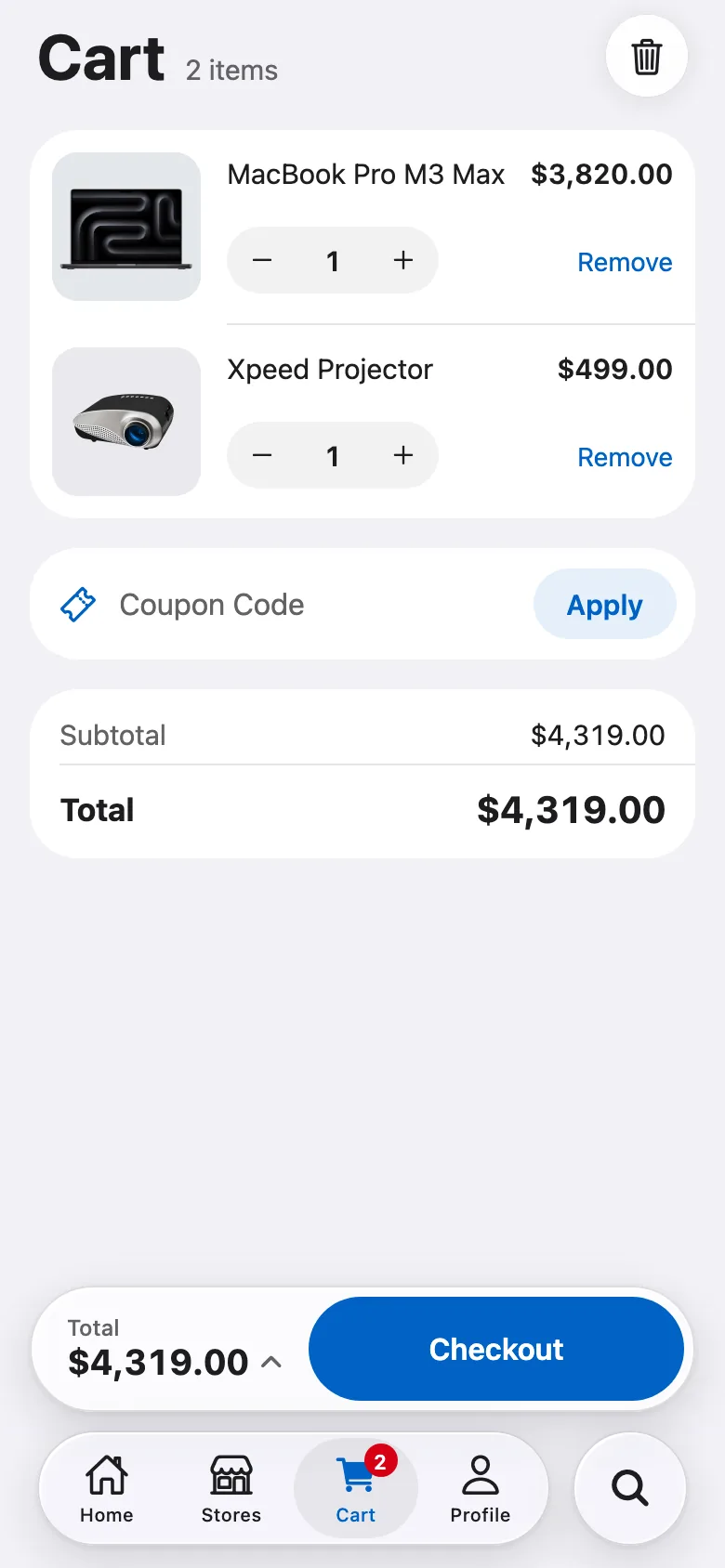 FluxNative Commerce — One cart for every vendor